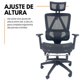 Cadeira de Escritório Presidente Executiva Oficial Titan - Preto - 1 - 3