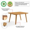 Ver imagem 2 de Mesa de Jantar Millena 80x80 em Madeira Maciça Estilo Contemporâneo Imbuia