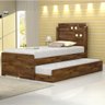 Cama Bibox Solteiro Luiza com Auxiliar 100% Mdf Resistente:marrom - 4