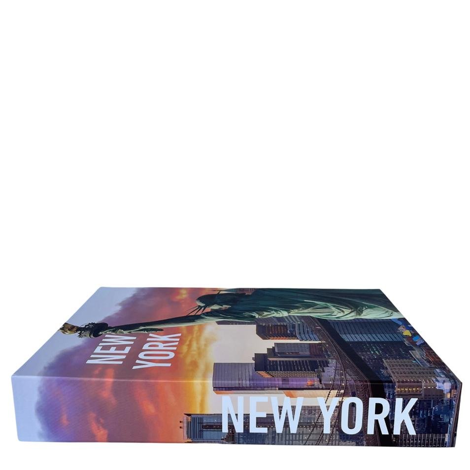 Decoração sala quarto livro caixa fake New York viagens