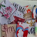 Ver imagem 7 de Kit 5 Pano de Prato Copa Mae Sacaria Algodao 50CMX70CM Branco Off-White Lomaer