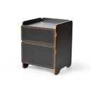 Ver imagem 1 de Mesa de Cabeceira 2 Gavetas 45cm Cindy - Preto