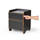 Ver imagem 4 de Mesa de Cabeceira 2 Gavetas 45cm Cindy - Preto