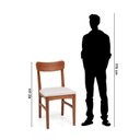 Ver imagem 6 de Conjunto 2 Cadeiras Madeira Maciça Estofada Olmo Marrom/Garapa/Bege