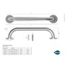 Barra De Apoio 90 Cm Aço Inoxidável Blukit - Prateado - 7