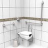 Barra De Apoio Angular Clínica Aço Inox 75x75 Cm Blukit - Prateado - 3