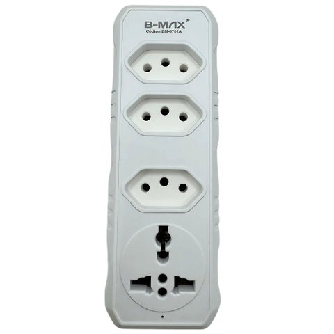 Adaptador para Tomada 10a Máximo 2500w Branco B-max Bm 8701a