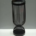Ver imagem 2 de Castiçal Metal 26x10x10cm Preto Decorativo Planta