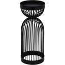 Ver imagem 1 de Castiçal Metal 26x10x10cm Preto Decorativo Planta