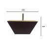 Pé Retangular Imbuia Sofás 6cm Altura 12cm Kit 08 Pezinhos - 4
