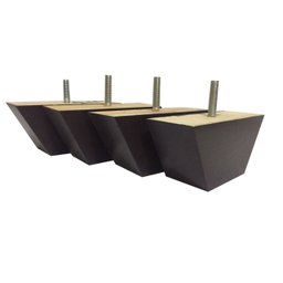 Pé Retangular Imbuia Sofás 6cm Altura 12cm Kit 08 Pezinhos - 3