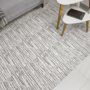 Tapete Sala Antiderrapante Decoração 1.40m X 2.00m Tear Artesanal Jacquard Poliéster Geométrico Hall