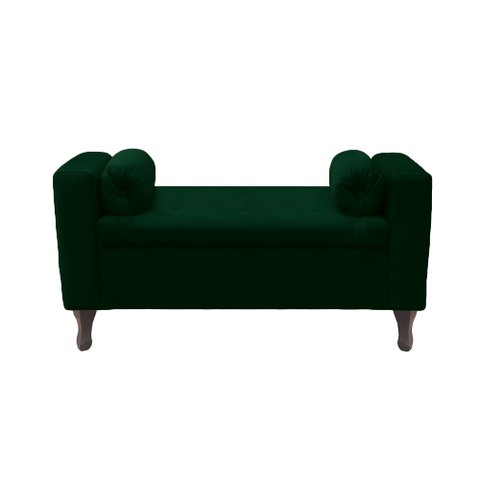 Recamier Baú Félix 140cm Suede Verde Dominic Decor Felix