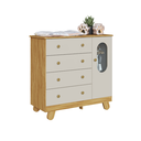 Ver mais imagens de Kit Quarto de Bebê Berço com Cômoda Pingo Off White/amêndoa