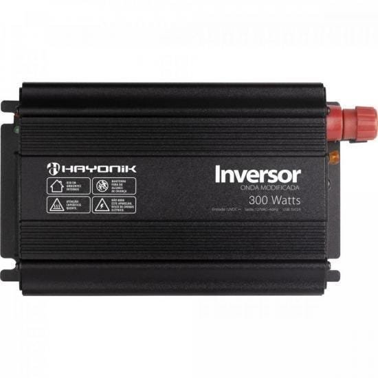 Inversor de Onda Modificada 300W 12Vdc/127V USB Hayonik - 1