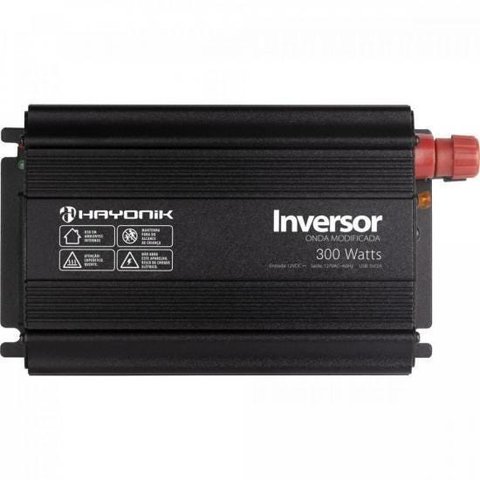 Inversor de Onda Modificada 300W 12Vdc/127V USB Hayonik