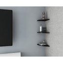 Ver imagem 1 de Prateleira/nicho Flutuante 30x30 Cms com Suporte Incluso Decore Prat-canto-25 - Preto