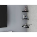 Ver imagem 2 de Prateleira/nicho Flutuante 30x30 Cms com Suporte Incluso Decore Prat-canto-25 - Preto