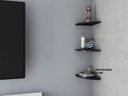 Ver imagem 2 de Prateleira/nicho Flutuante 30x30 Cms com Suporte Incluso Decore Prat-canto-25 - Preto