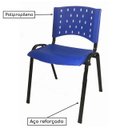 Ver imagem 4 de Cadeira Plástica Realplast 04 Pés - Azul - (Polipropileno) - 31205