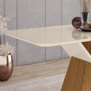 Ver imagem 5 de Mesa de Jantar 6 Lugares 160cm com Vidro Valena Nature/off H02 - Mpozenato