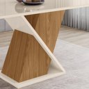 Ver imagem 6 de Mesa de Jantar 6 Lugares 160cm com Vidro Valena Nature/off H02 - Mpozenato