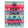 Quadro Metal 26x20 cm Keep Calm And Hakuna Matata - 1