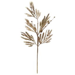 Galho Decorativo Dourado Folhagem 80cm - 1