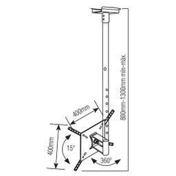 Suporte de teto para tv de 10" até 55" - cs0050 - 4