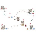 Ver imagem 2 de Adesivo de Parede Infantil Gatinhos