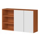 Ver imagem 1 de Armário Aéreo 100% Mdf 2 Portas com Nicho 120 Cm Luna Cinamomo/branco