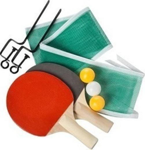 Kit Ping Pong De Mesa 2 Raquete Com 3 Bolinhas E Uma Rede