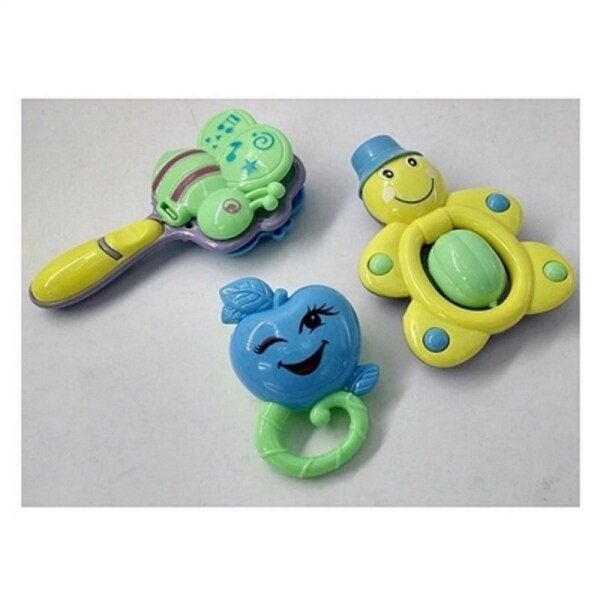 Kit chocalhos do bebe brinquedo infantil gira gira abelinha tartaruga mamadeira estrelinha menino e  - 5