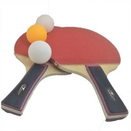 Raquete Ping Pong Tenis Mesa Cabo Anatômico Madeira Borracha - 4