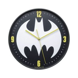 Relógio Parede Plastico Dc Or Batman Logo Preto/Branco 31,5x4x31,5cm - 1