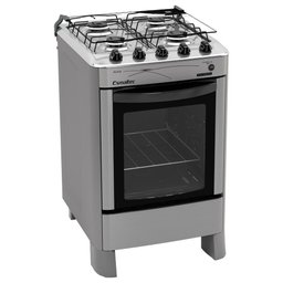 Fogão Esmaltec Ágata 4 Bocas Inox Forno Limpa Fácil e Acendimento Automático - 1