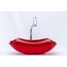 Pia De Vidro Abaulada 42 X 28 Vermelho - 2
