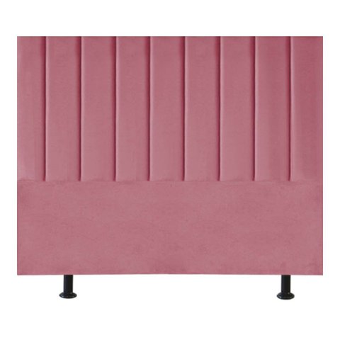 Cabeceira Estofada Cama Casal Queen Size 160 Cm Mavie Suede:rosa