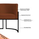 Ver imagem 5 de Kit 2 Poltronas Decorativa Sala de Estar Luana Base Preta Veludo Terracota - Montanaris Decor Md Mon