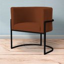 Ver imagem 3 de Kit 2 Poltronas Decorativa Sala de Estar Luana Base Preta Veludo Terracota - Montanaris Decor Md Mon