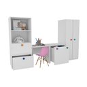 Ver imagem 1 de Kit Armário Montessoriano Rubi 100% Mdf + Eiffel Rosa