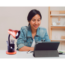Ver imagem 3 de Luminária de Mesa Estudo Escritório Home Office Articulável Porta Lápis Caneta Bivolt E27:Cobre