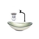 Ver imagem 1 de CUBA DE VIDRO OVAL 55CM CHAMPANHE + VALVULA + TORNEIRA PRETA