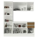 Ver imagem 6 de Armário de Cozinha Compacta 100% Mdf 170 Cm Branco/rustic/crema Smart Madesa 01