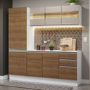 Ver imagem 1 de Armário de Cozinha Compacta 100% Mdf 170 Cm Branco/rustic/crema Smart Madesa 01