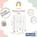 Ver imagem 2 de Jogo de Quarto Infantil Isis Guarda Roupa 4 Portas e Berço Branco - Reller Móveis Branco