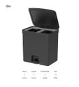 Ver imagem 5 de Lixeira de Pedal Trium 20 Litros com Duplo Compartimento ou