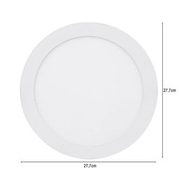 Luminária Plafon Led Embutir Redondo Branco 4000K Ourolux - 4