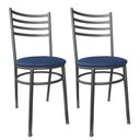 Ver imagem 1 de Kit Conjunto 2 Cadeiras para Cozinha Mesa Jantar Bar Lanchonete Restaurante Preta Estofado Oceano