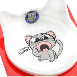 Comedouro de Porcelana Elevado Gato Catmypet Snack Cat 200ml - 3
